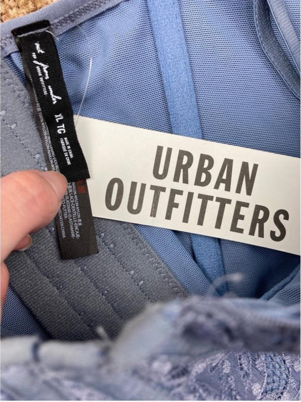 out from under modern love corset in slate blue - Picture 4 of 8